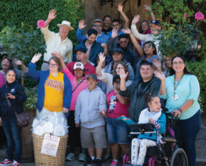 a group of people posing for a photo