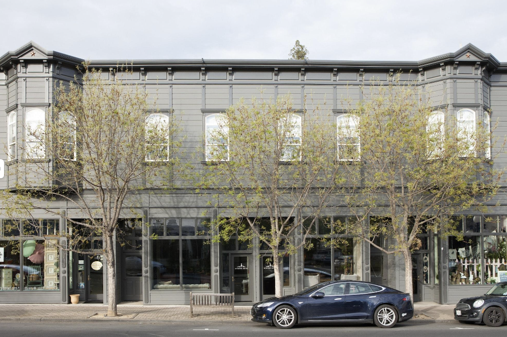 The frontage of the Wydown, a luxury St. Helena Hotel located in the heart of Main St, St. Helena