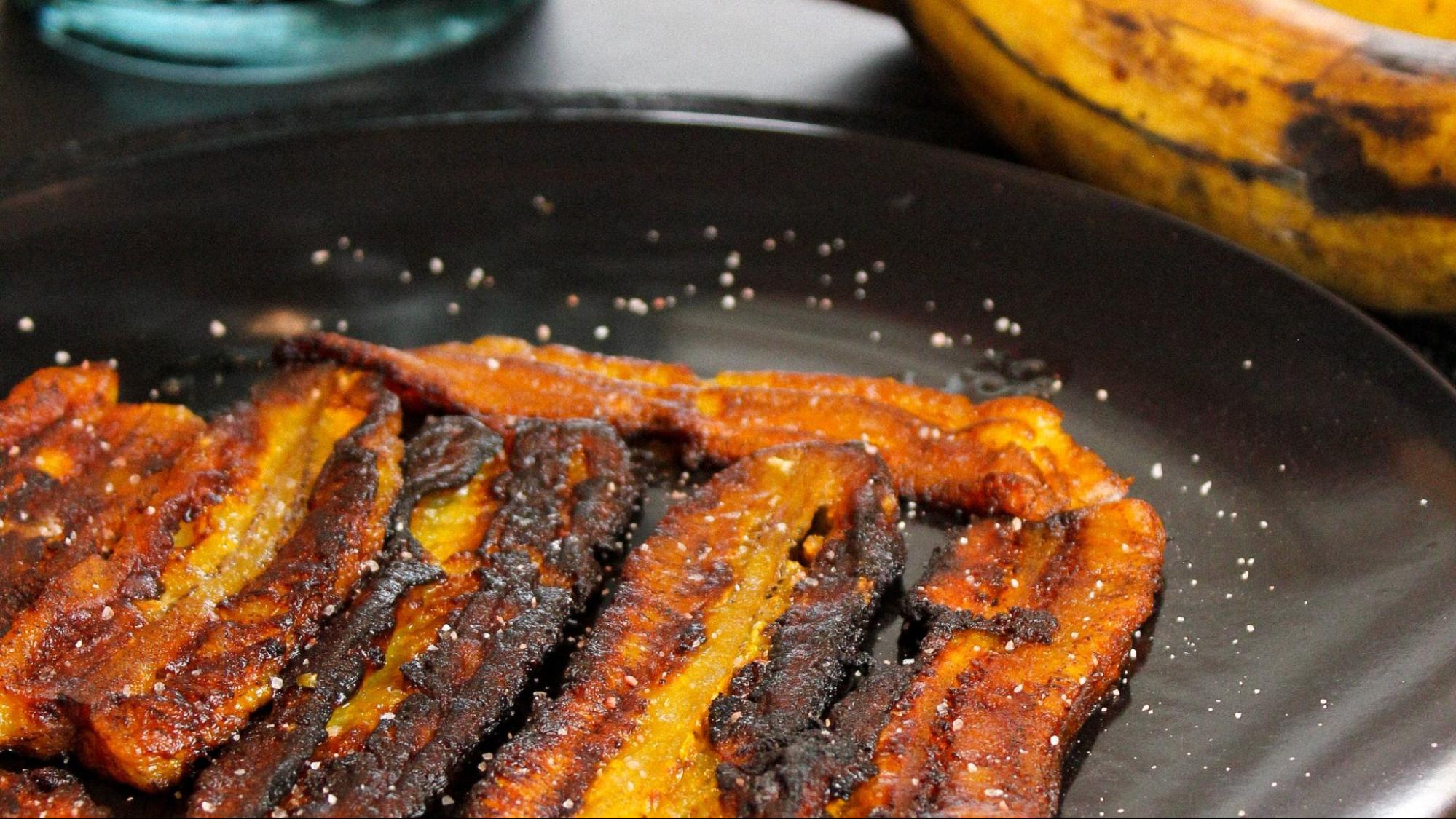 Fried plantains, with dusted powdered sugar, work wonders with V. Sattui 2016 Late Harvest Riesling.