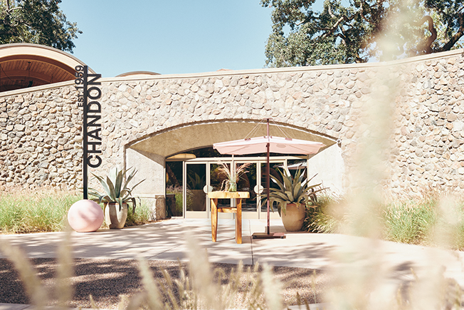 Chandon winery in Napa, as shown in the V. Sattui wine blog on Napa Valley sparkling wine