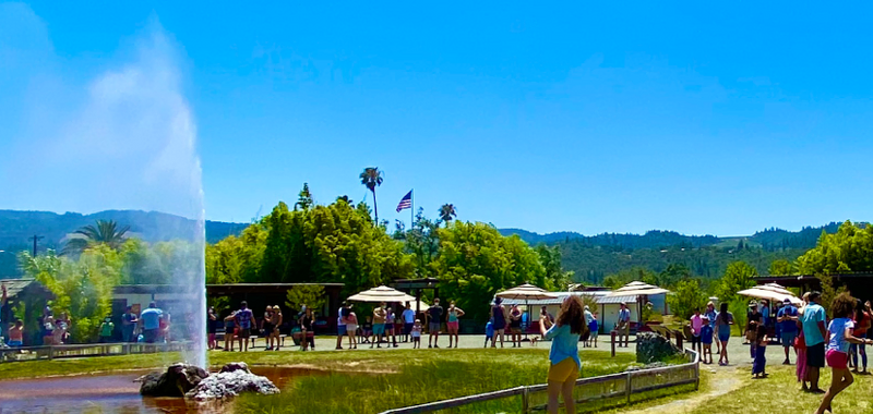 Old Faithful Geyser of California, as featured in the V. Sattui wine blog on a local’s guide to Napa in a day