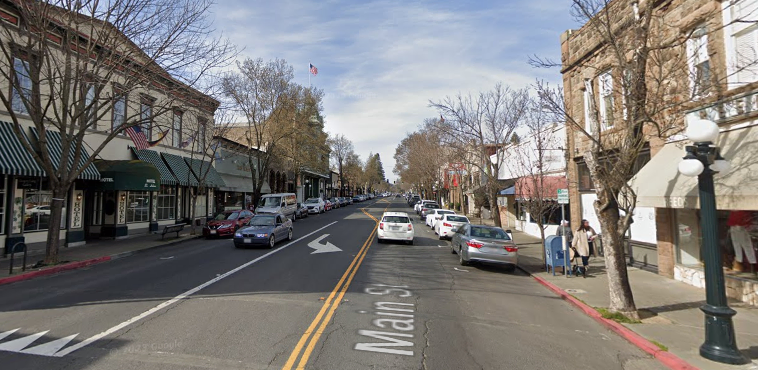 Main Street in St. Helena, as featured in the V. Sattui wine blog on a local’s guide to Napa in a day