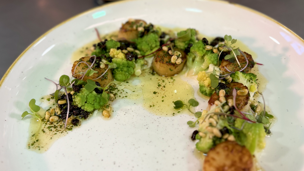 Seared Scallops With Cauliflower Purée And Beurre Noisette | V. Sattui Winery